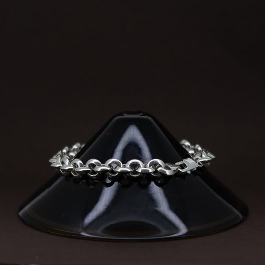 Round Silver Link Bracelet 01