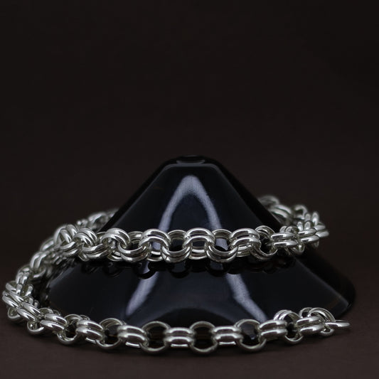 Interlocking Silver Link Necklace