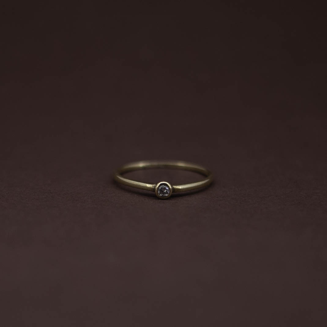 Diamond Ring Solid Gold 10